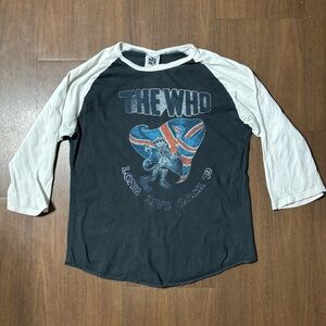 Vintage 1979 The Who  T-Shirt Long Sleeve Long Live Rock 79 Size M